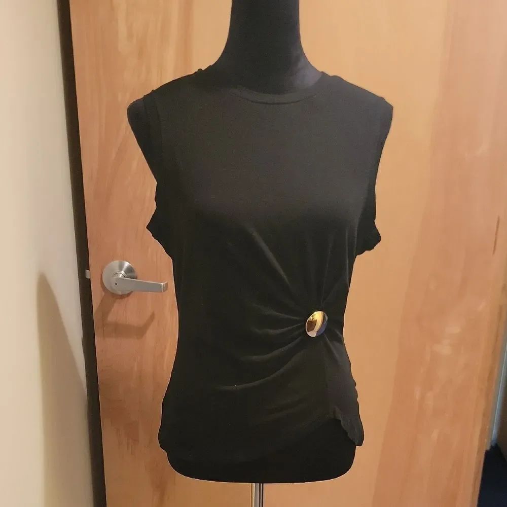 Cider Elegant Black Sleeveless Top Sz XL